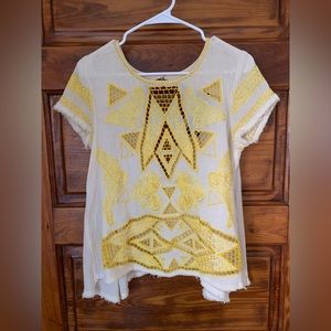 New Romantics Free People boho top sz small